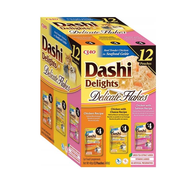 INABA Dashi Delights Delicate flingor Kycklingmix - våtfoder för katter - 12x40g