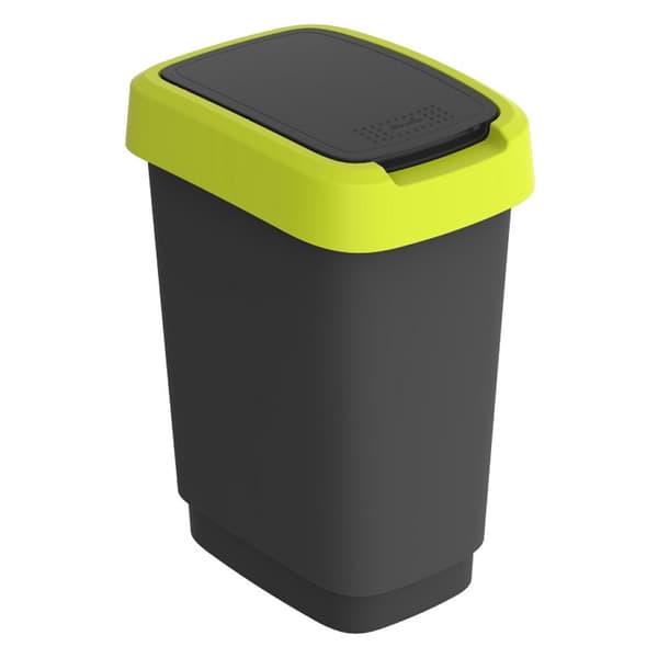 Rotho Twist Papperskorg 10L Lime/Antracit