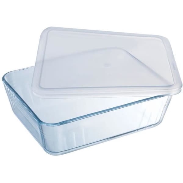 PYREX - 244P000 / 7043 - Rektangulär form med lock - 27 cm * 22 cm - Pyrex Cook & Freeze