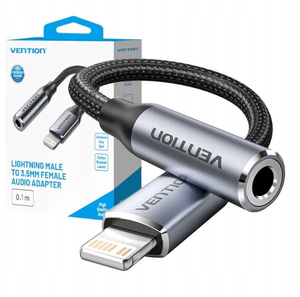 Vention Lightning han-adapter 3,5 mm jackstik 0,1 m