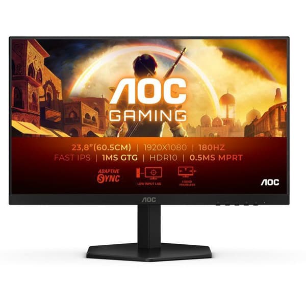 PC-spelskärm - AOC - 23,8 tum - Full HD - 180 Hz - Snabb IPS-panel - 0,5 ms - 24G42E