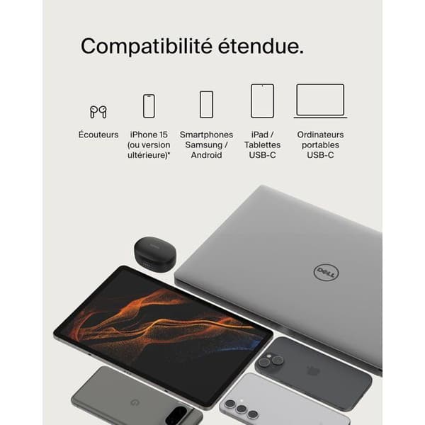 Punottu kaapeli - BELKIN - USB-C - USB-C - 0.15 m