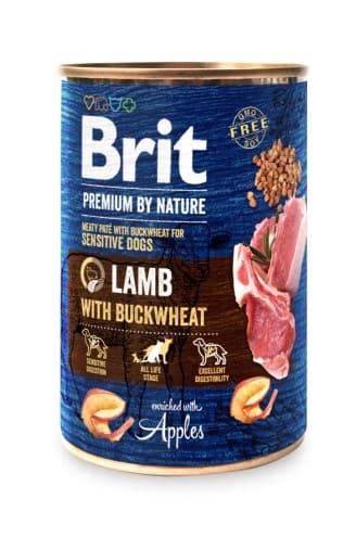 BRIT Premium by Nature Lamm med Bovete - Våtfoder för hundar - 400 g