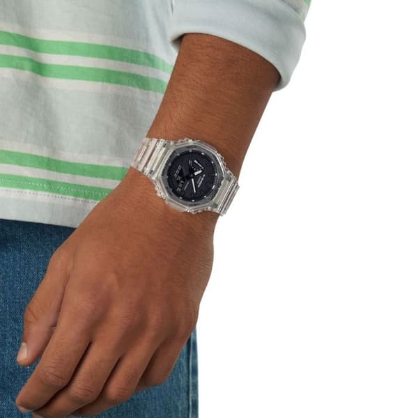 G-SHOCK Ur - CASIO - Stødsikker - Multifunktionel - Transparent hvid