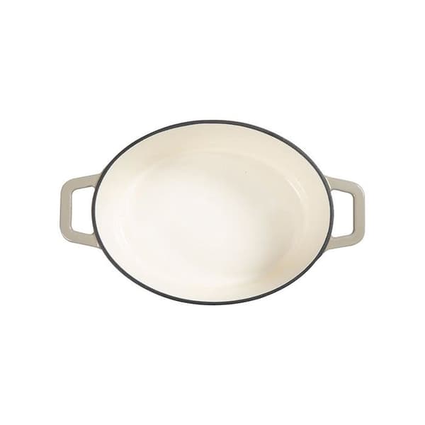Oval støbejernsgryde - Livoo - MEP129G - Grå
