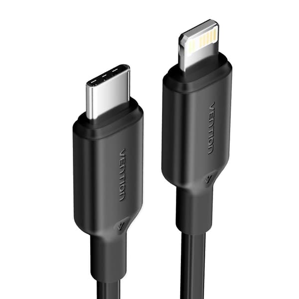 USB-C til Lightning-kabel 3A 480Mbps 1m SORT