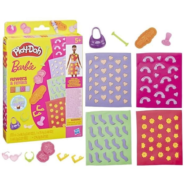Play-Doh Barbie Blomster, refills til modellervokssættet