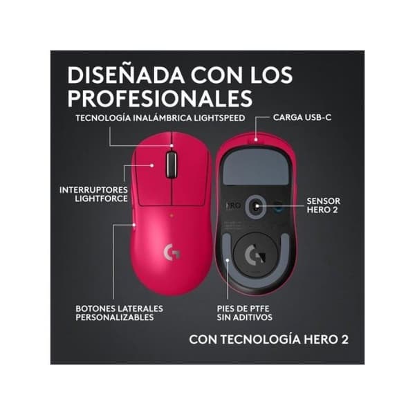 Trådlös mus - Logitech G-PRO X Superlight 2c - Rosa