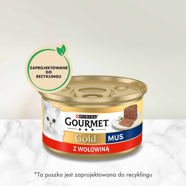 GOURMET Gold Beef - våtfoder för katter - 85 g