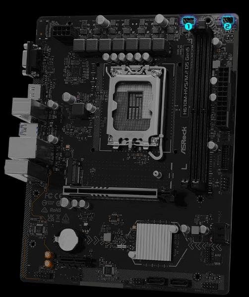 Asrock H610M-HVS/M.2 D5 GEN5 emolevy
