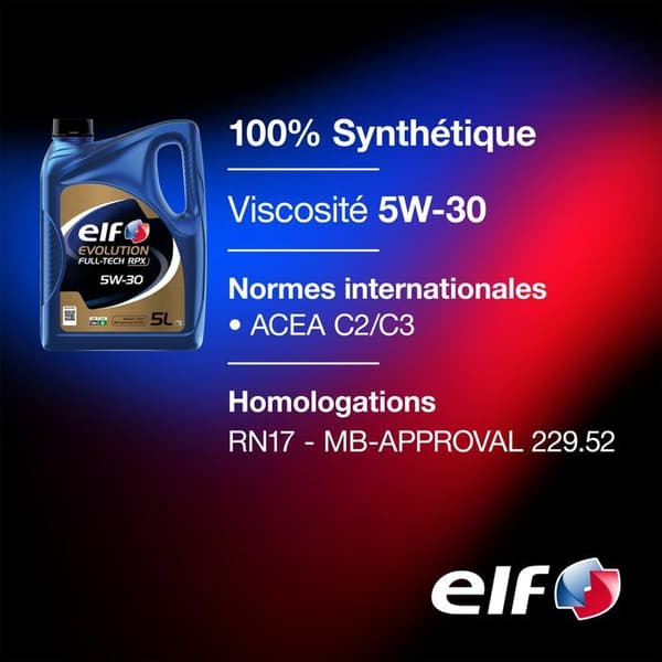 Moottoriöljy - ELF - Evolution Full-Tech RPX 5W-30 - 5L