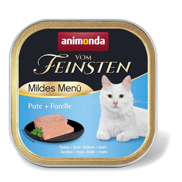 ANIMONDA Vom Feinsten Mildes Menu Kalkun og ørred - våd kattefoder - 100g