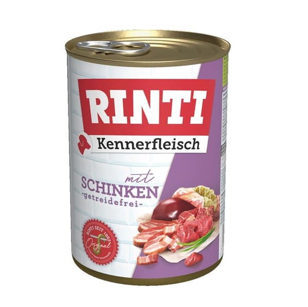 RINTI Kennerfleisch Skinke - våd hundefoder - 400g