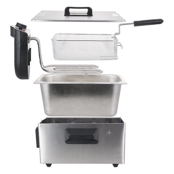 Emerio DF-120482 Frituregryde 3L 2000W Rustfrit Stål/Sort
