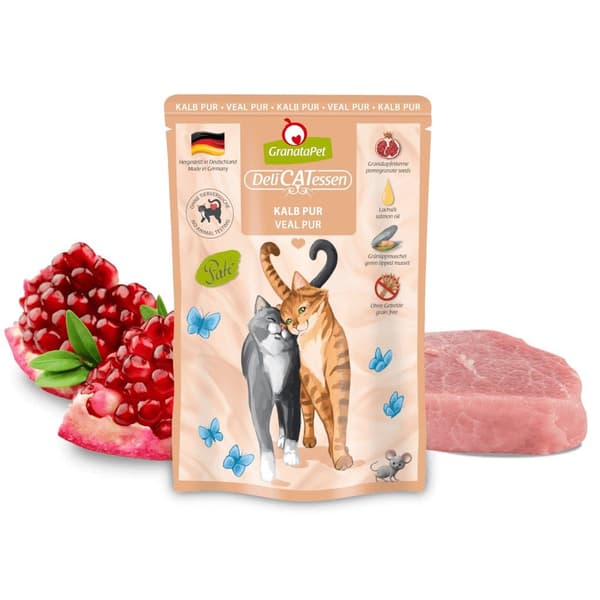 GRANATAPET DeliCATessen Kalvekød - vådfoder til katte - 85 g