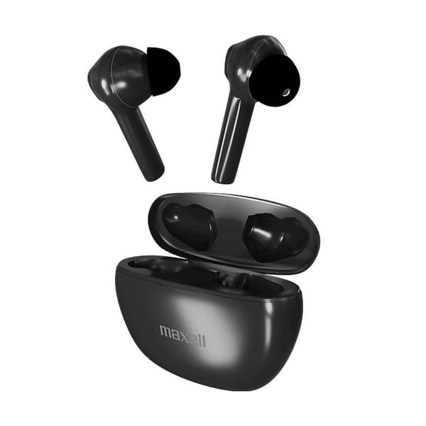 Maxell Dynamic+ langattomat kuulokkeet latauskotelolla Bluetooth musta