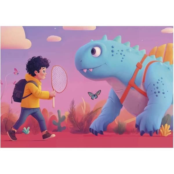 Pussel - EDUCA - Vänliga Dinosaurier - 20+40+60+80 bitar