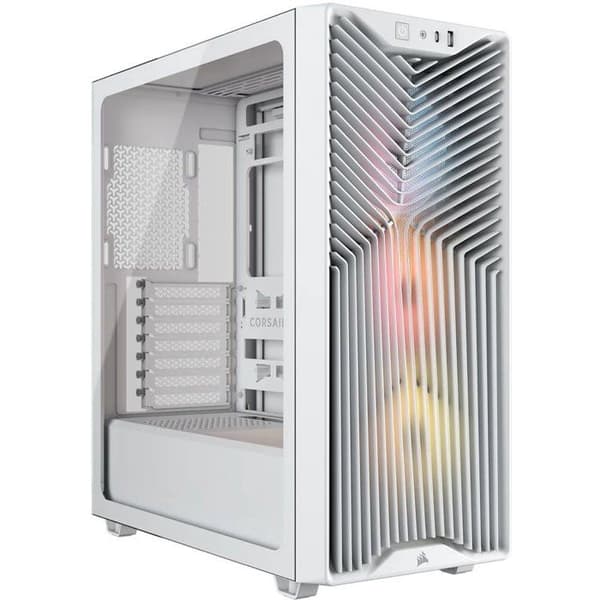 PC-chassi - CORSAIR - 3200D RS ARGB - Midi Tower - 3 RS120 ARGB-fläktar - Vit