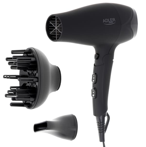 Adler AD 2267 hårtørrer Sort, 2500 W