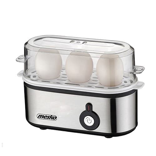 Mesko MS 4485 munankeitin 3 muna(a) 210 W Musta, Hopea, Läpinäkyvä