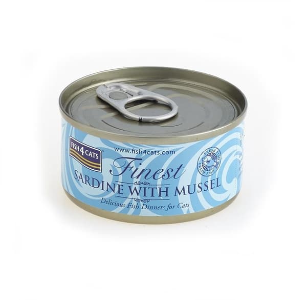 FISH4CATS Sardiner med musslor - våtfoder för katter - 70 g