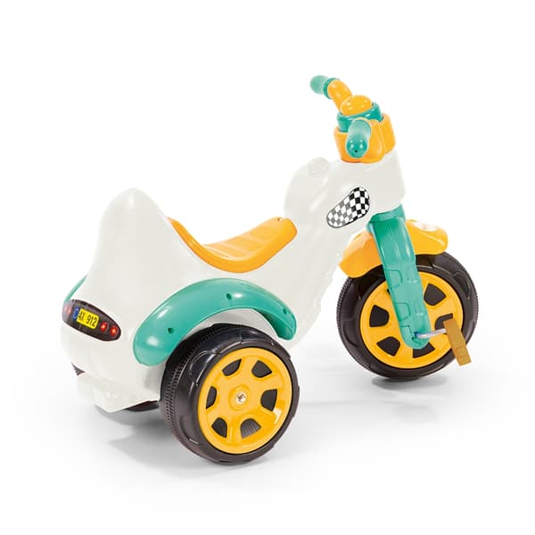 Dolu Super-Bike Trehjuling Vit/Blå/Gul