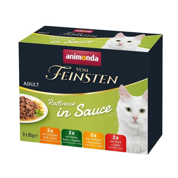 ANIMONDA Vom Feinsten Voksen Raffinesse i sauce - våd kattefoder - 8x85g