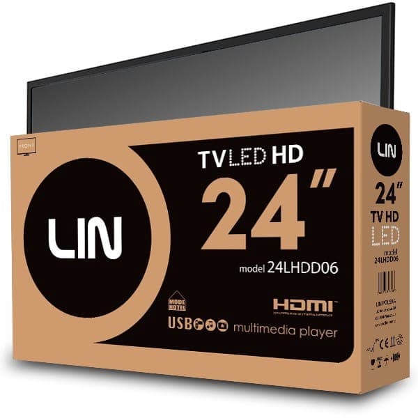 LIN 24LHDD06 HD Ready DVB-T2 Svart