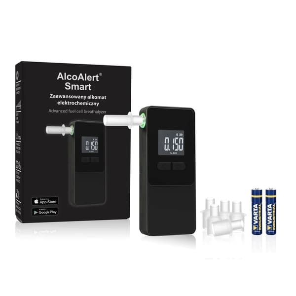 AlcoAlert Smart elektrokemisk alkometer, sort