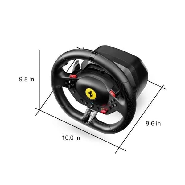 Rat + pedaler - Thrustmaster - T98-P Ferrari 296 GTB - Uden lydsystem - Kablet USB - Sort