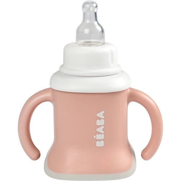 BEABA evoluclip 3-i-1 gammalrosa mugg