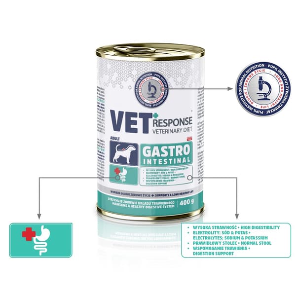 VET RESPONSE Gastrointestinal - våtfoder för hundar - 400 g