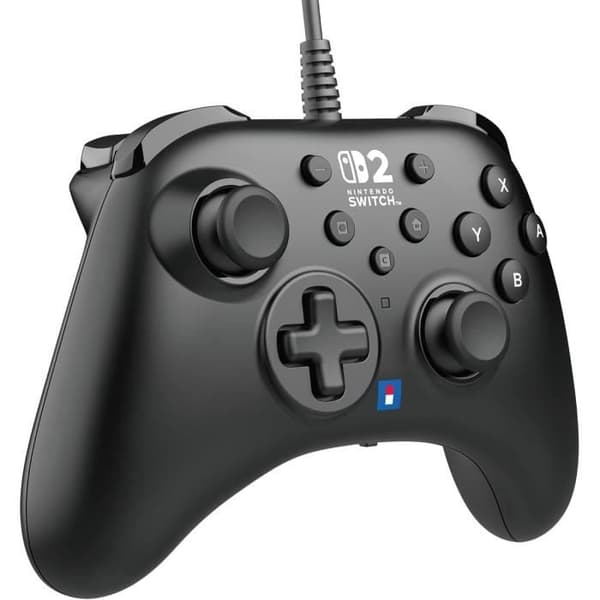 Kablet controller - HORI - Horipad - Nintendo Switch og Switch 2 - Nintendo C-knap - Programmerbare knapper på bagsiden - Sort