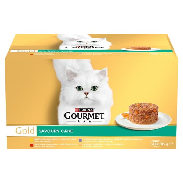 PURINA Gourmet Gold Savory cake - vådfoder til katte - 48x85g