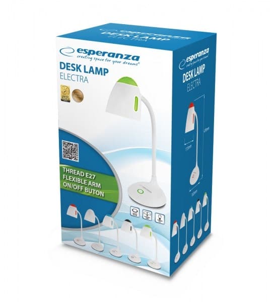 Esperanza ELD110W bordlampe E27 12 W LED hvid