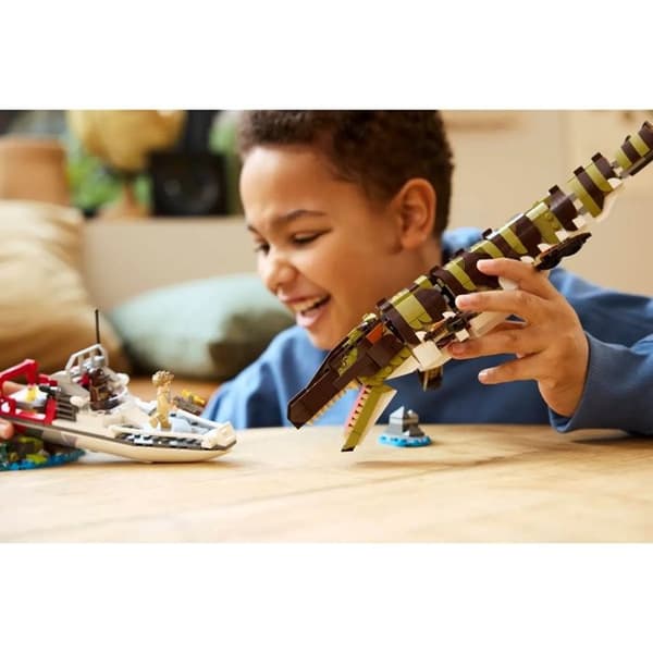 LEGO 76974 Mosasaurus-tehtävävene -rakennuslelu - 858 palaa