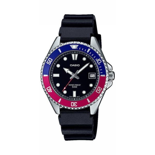 Ur - CASIO - MDV-10 - Herreur - Sort/Blå - Quartz - Analogt