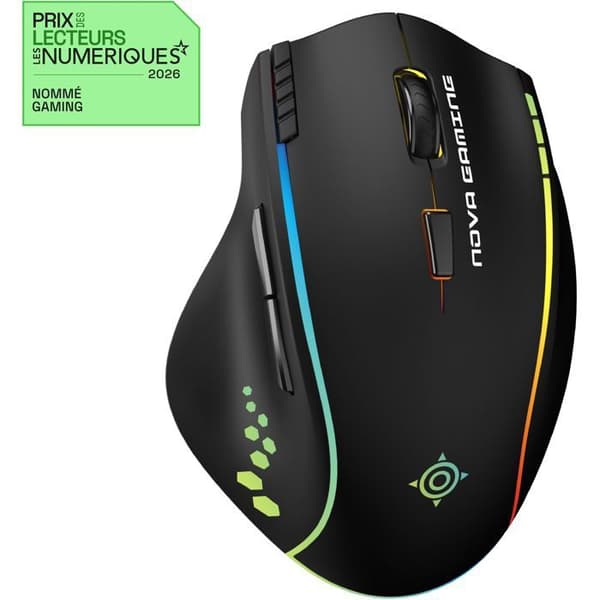 Gamingmus - Trådlös - Nova Gaming - Persee - Svart