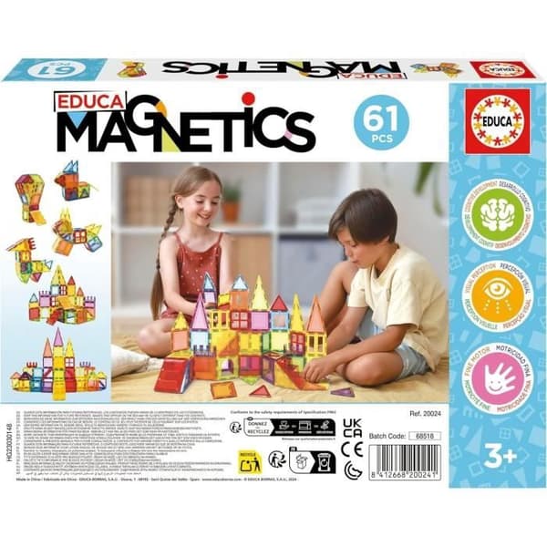 Magnetiskt byggspel - EDUCA - Educa Magnetics 61 bitar