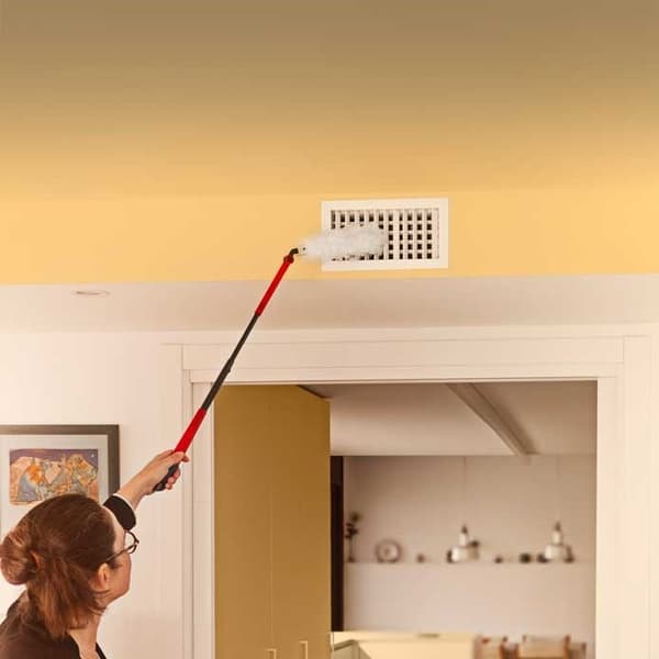 Vileda fejebakke med langt skaft + 1 Flex&Catch refill