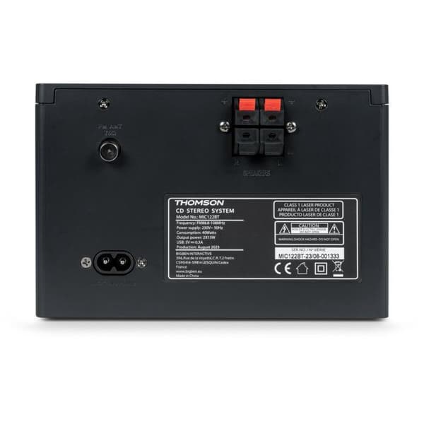 Mikrosystem - THOMSON - Bluetooth - Radio - CD - MP3 - USB - DAB - Trä och svart