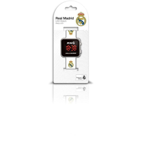 LED-klocka - BARNLÅS - Real Madrid - Ålder 4+ - Vit