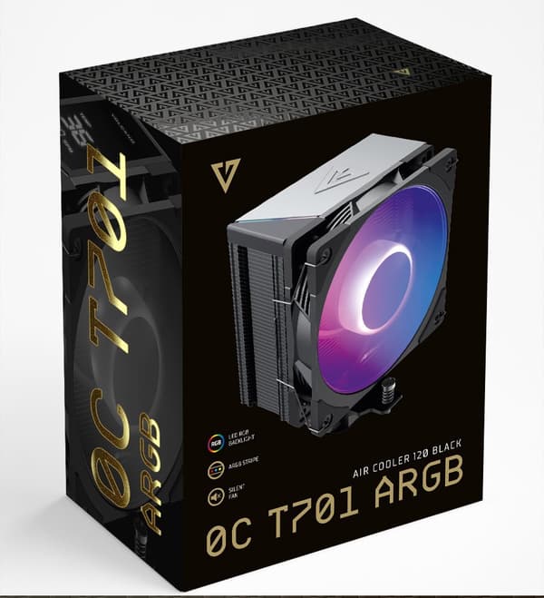 MODECOM Volcano 0C T701 ARGB Processor Luftkylare 12 cm Svart