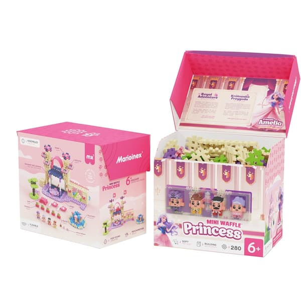 MARIOINEX Mini Waffle Princess-klossar, 280 bitar