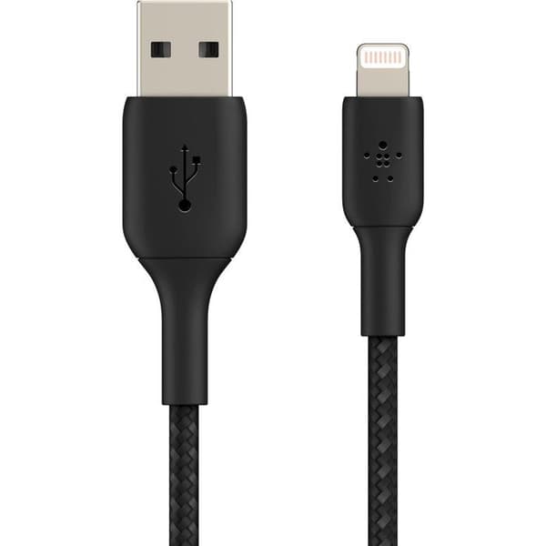 Punottu kaapeli - BELKIN - Lightning - USB-A - 2 m - Musta