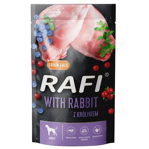 DOLINA NOTECI Rafi Kanin, blåbær, tranebær - vådfoder til hunde - 500 g