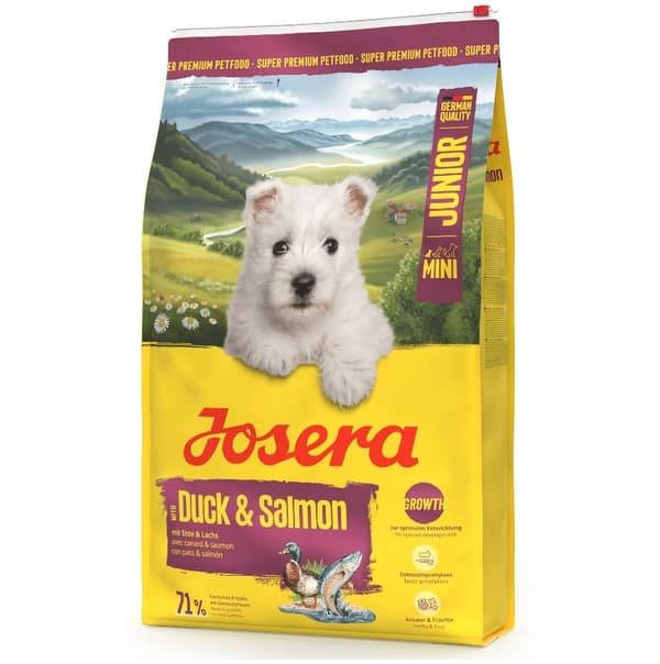 JOSERA Mini Junior Anka & Lax - torrfoder för hundar - 900 g