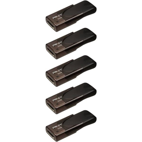 Sæt med 5 USB 2.0 flashdrev - PNY - 4 stk. à 32 GB