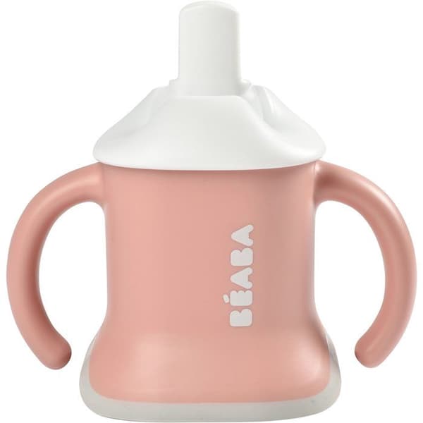 BEABA evoluclip 3-i-1 gammalrosa mugg