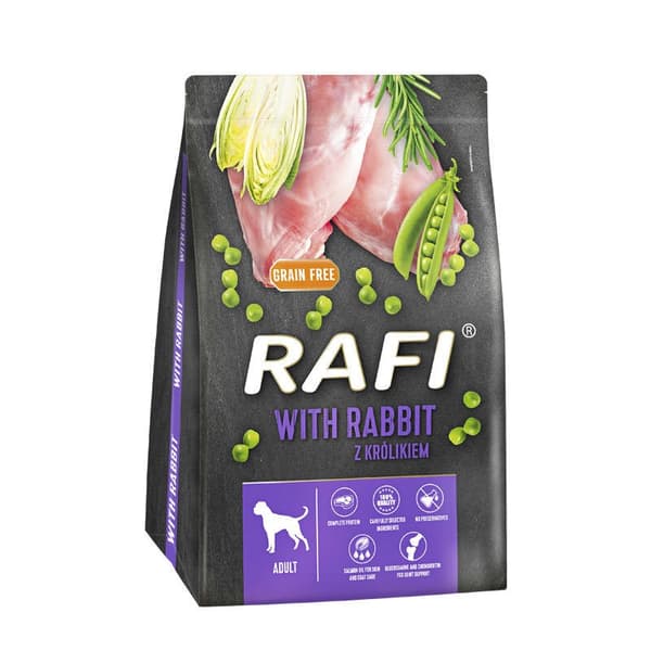 RAFI med kanin - tørfoder til hunde - 3 kg